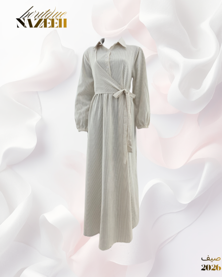 فستان عملي مخطط